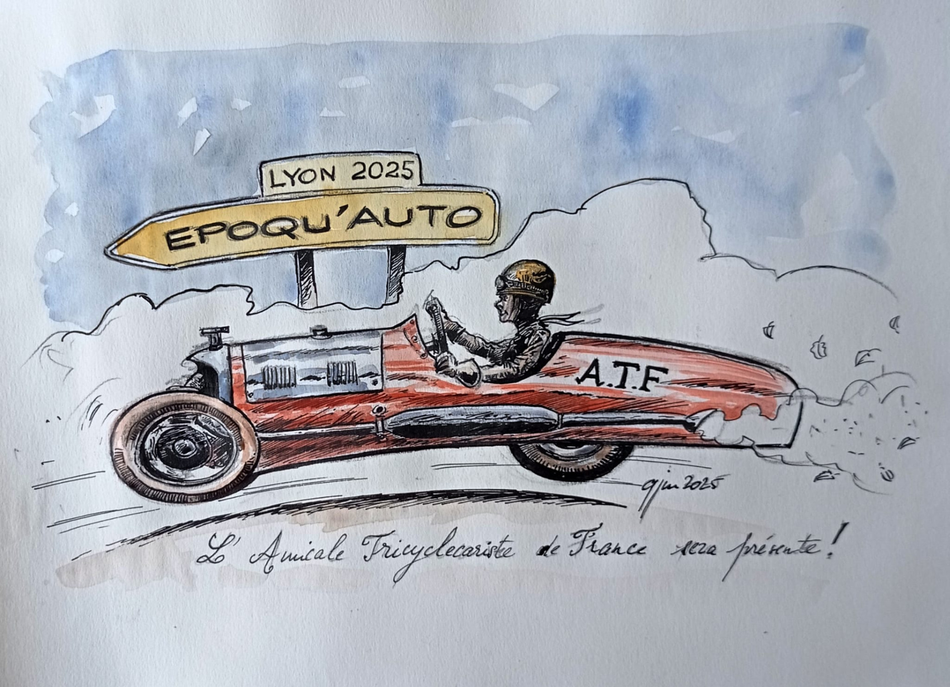 ATF à époqu'auto. Un dessin de Jean-Marie Guivarc'h